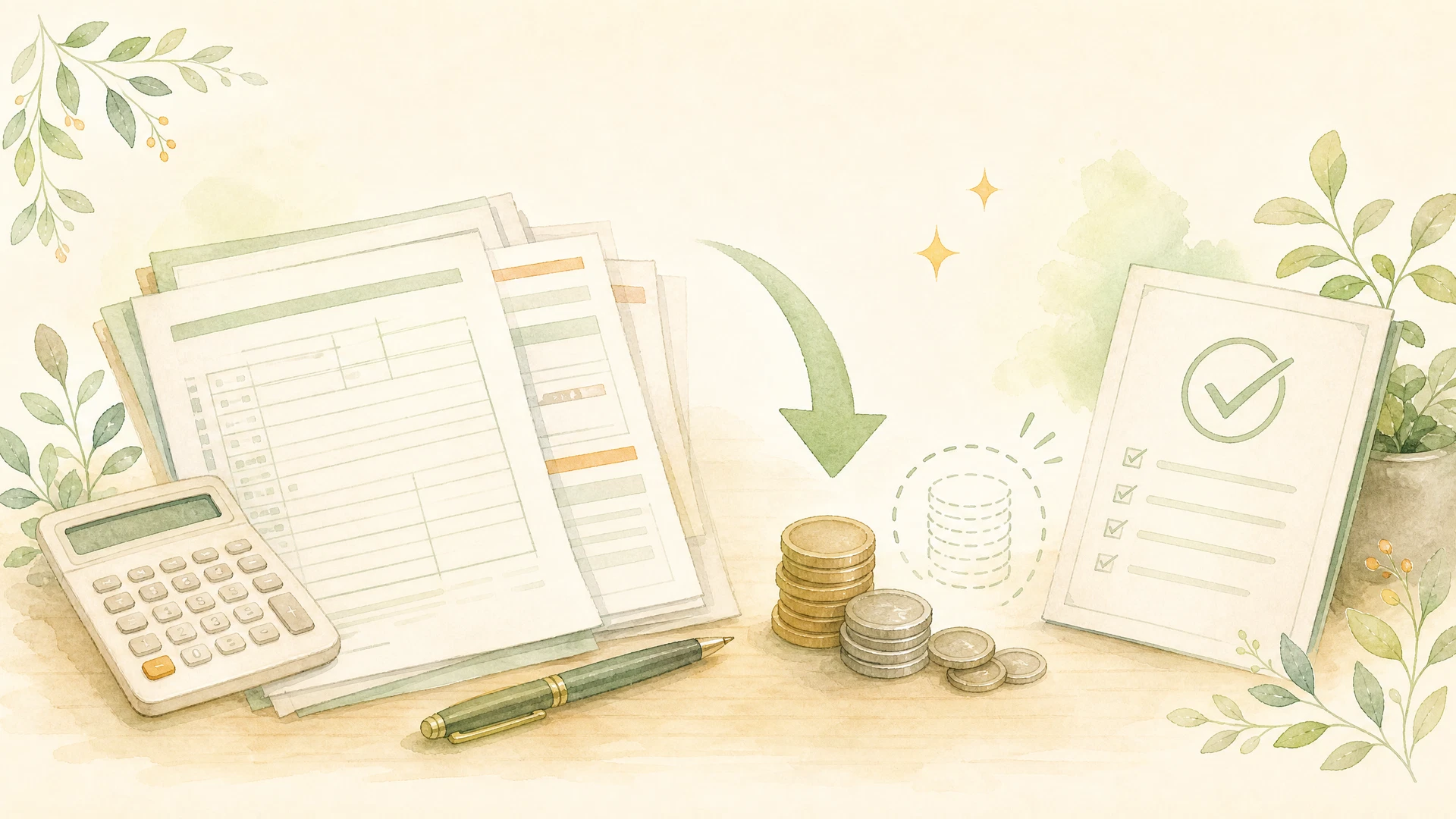 ひとり親控除・税金の軽減のイメージイラスト