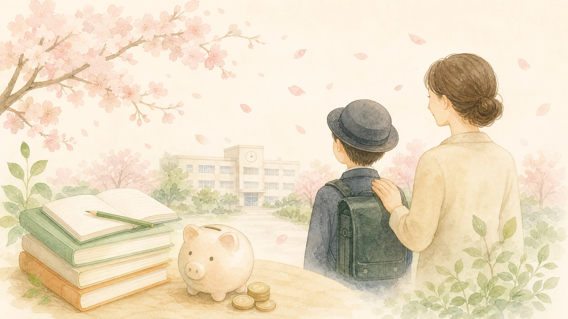 子どもの進学費用が不安のイメージイラスト