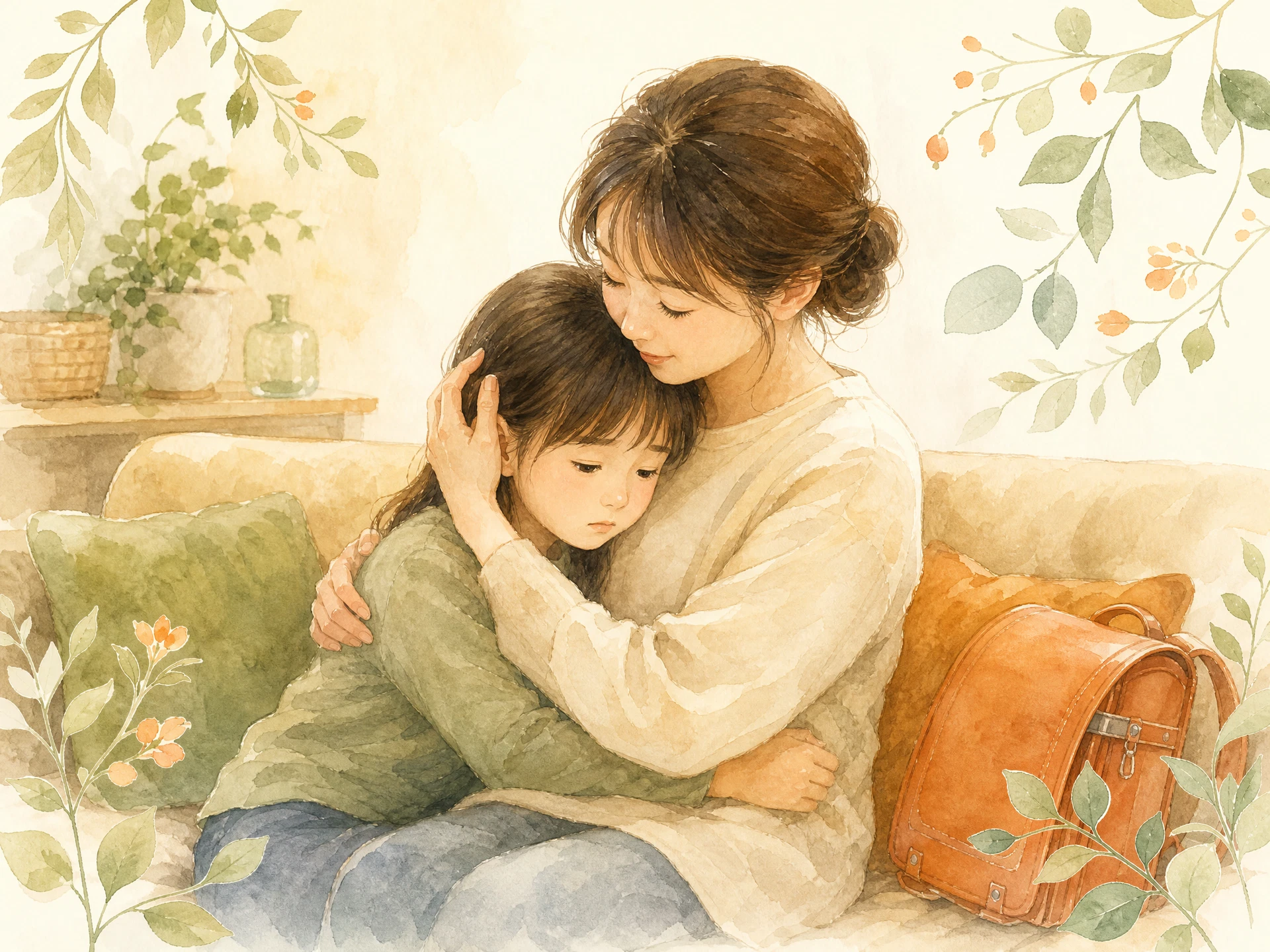 子どもの不登校、ひとりで抱えないでのイメージイラスト